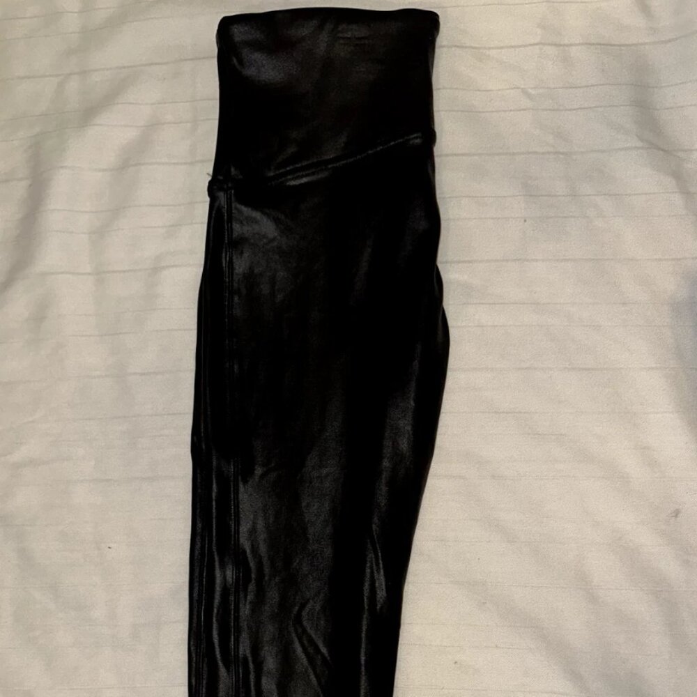 Spanx Faux Leather Leggings Black | Large